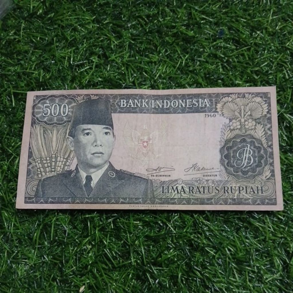 Uang kuno 500 soekarno 1960 asli