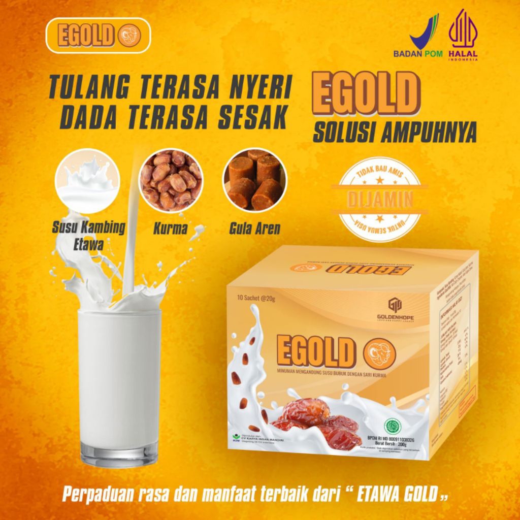 EGOLD WHITE 1 BOX ISI 10 SACHET ORIGINAL SUSU ETAWA