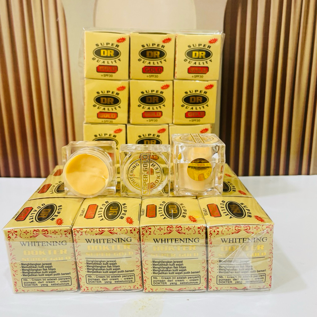 12 pcs Cream dr dus gold super
