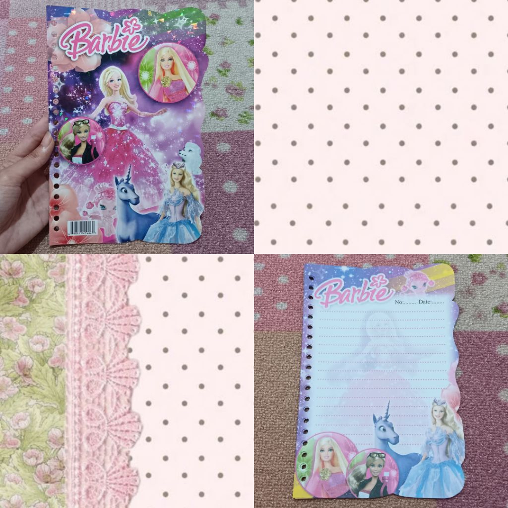 Loose leaf, isi binder, isi binder langka, isi binder lucu, barbie, tinkerbell, mickey mouse, frozen