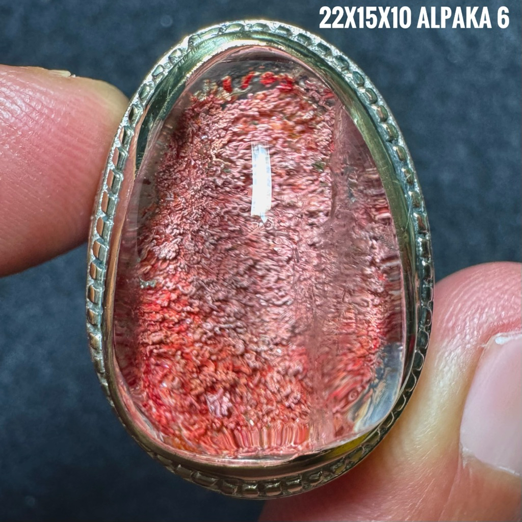 Cincin Batu Akik Natural Kecubung Karang
