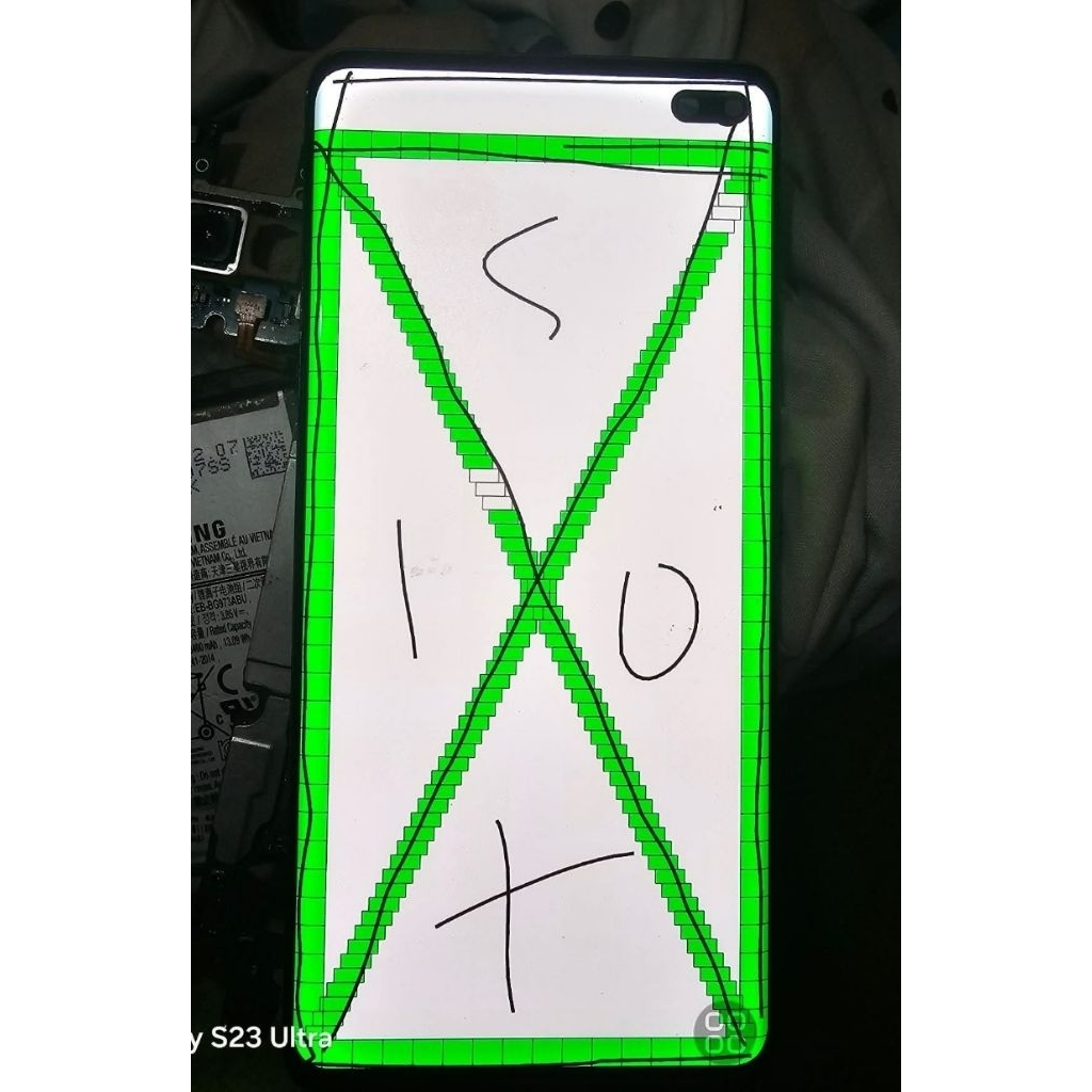 lcd samsung s10 plus minus kontras
