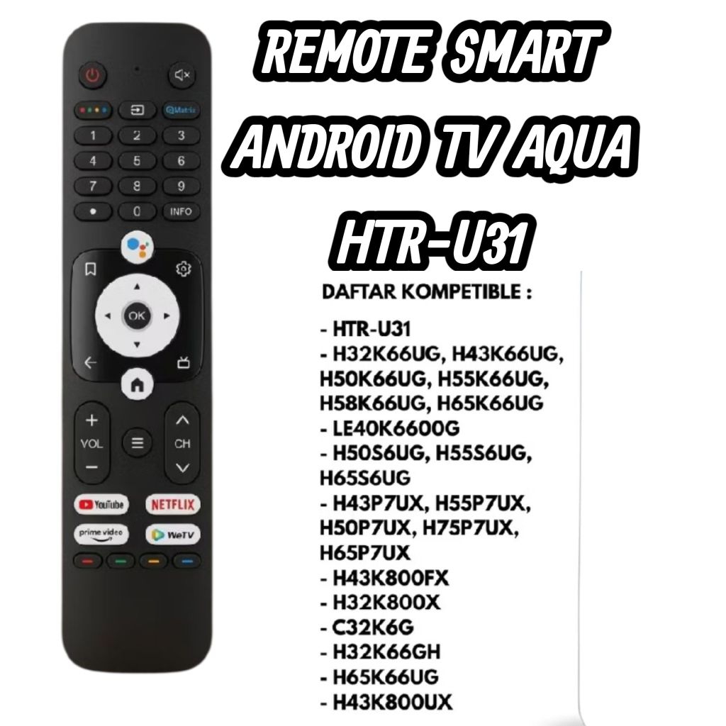 Remote tv android tv AQUA/Remot smart tv AQUA