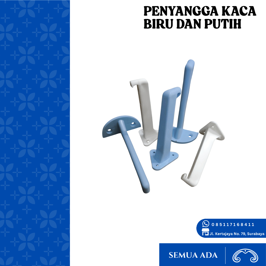 Penyangga Kaca Dinding Penjepit Kaca Bracket Rak Ambalan