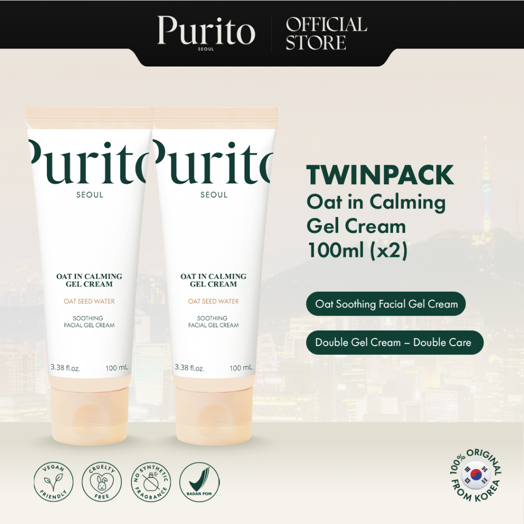 PURITO TWINPACK OAT-IN CALMING GEL CREAM 100ML