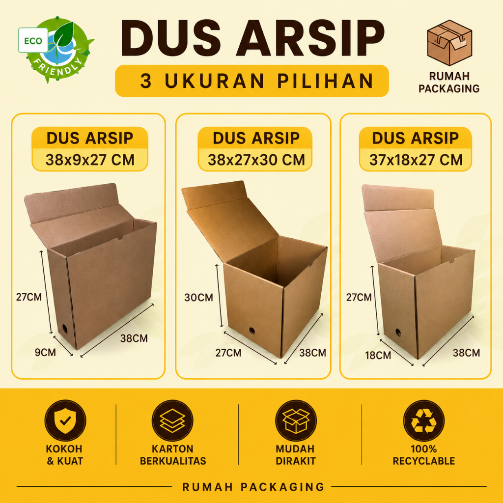 Dus Arsip Box File Karton Arsip Berbagai Ukuran
