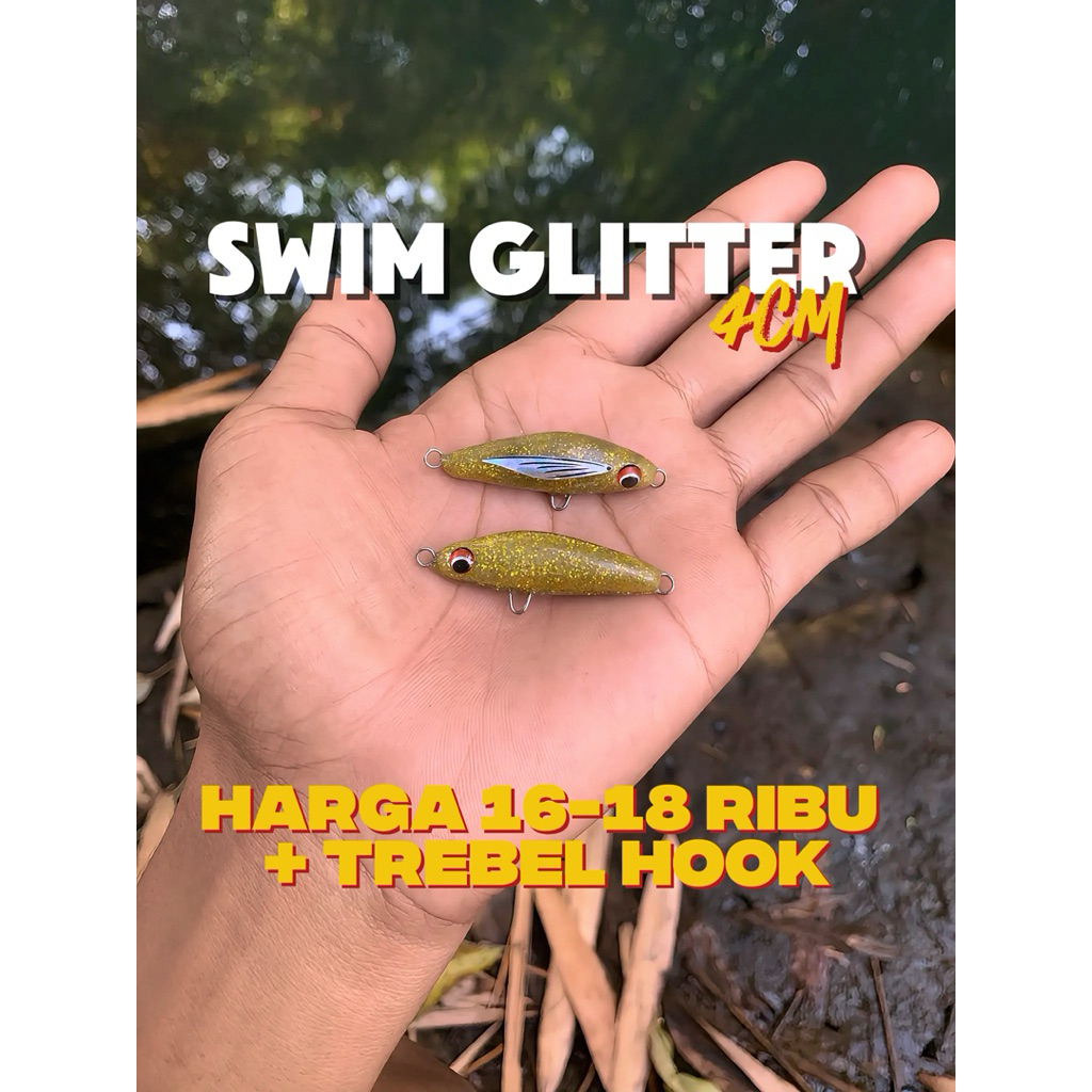 SWIM GLITTER 4cm | LURE HAMPALA | UMPAN HAMPALA | SWIM HAMPALA | UMPAM CASTING | LURE CASTING