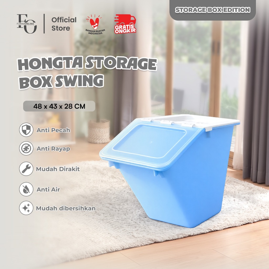HONGTA - Storage Box Swing RICE BOX / Tempat Beras / Slide / Box Pemilu KPU