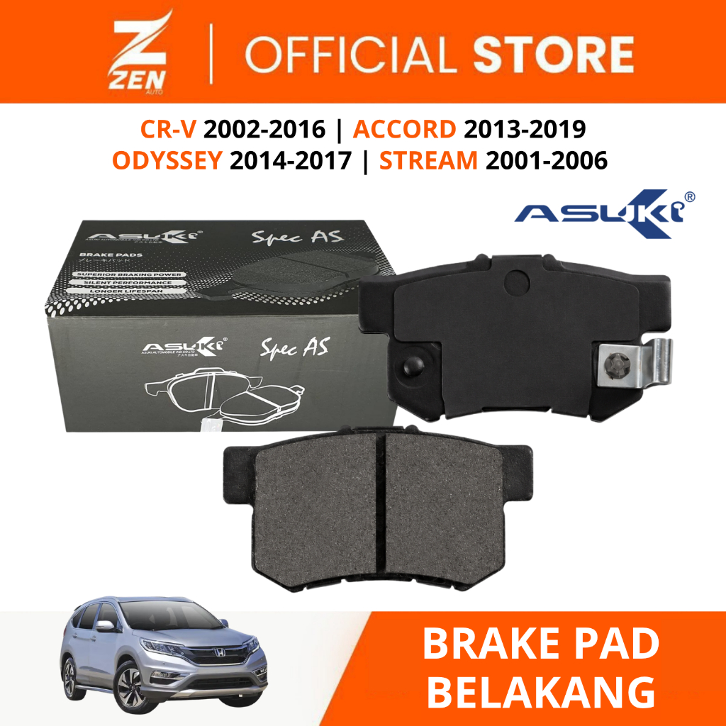 Zen Auto | Asuki Kampas Rem Belakang CR-V 2002-2016 Accord 2013-2019 Odyssey 2014-2017 Stream 2001-2