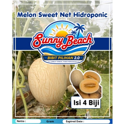 Bibit Pilihan Tumbuh Terbaik Panen Memuaskan 2.0 | Biji Benih Melon Sweet Net Hidroponic | Biji Beni