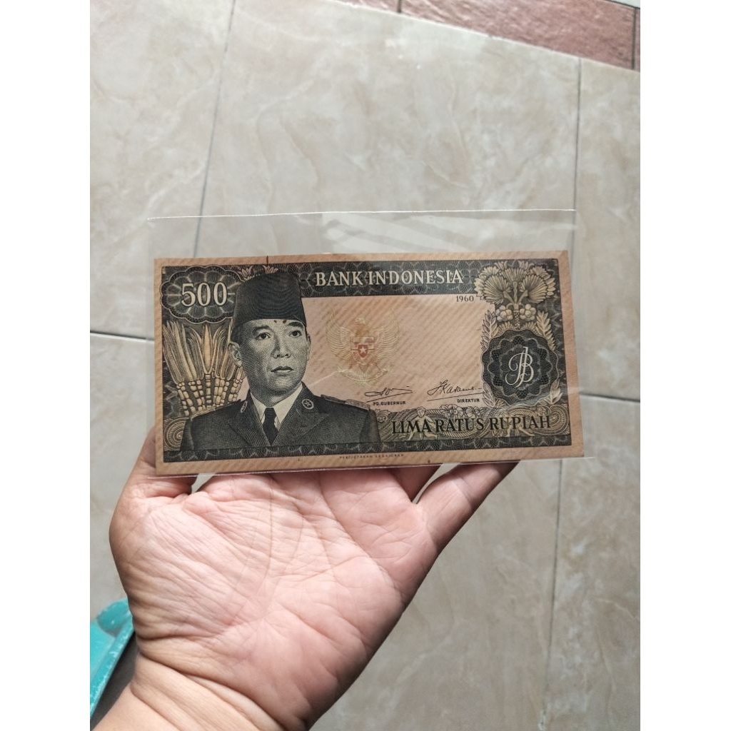 500 sukarno rp500 Soekarno tahun 1960 asli