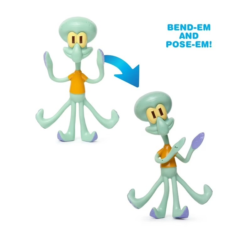 Action Figure Bend-Ems Spongebob - Squidward Jakks Pacific