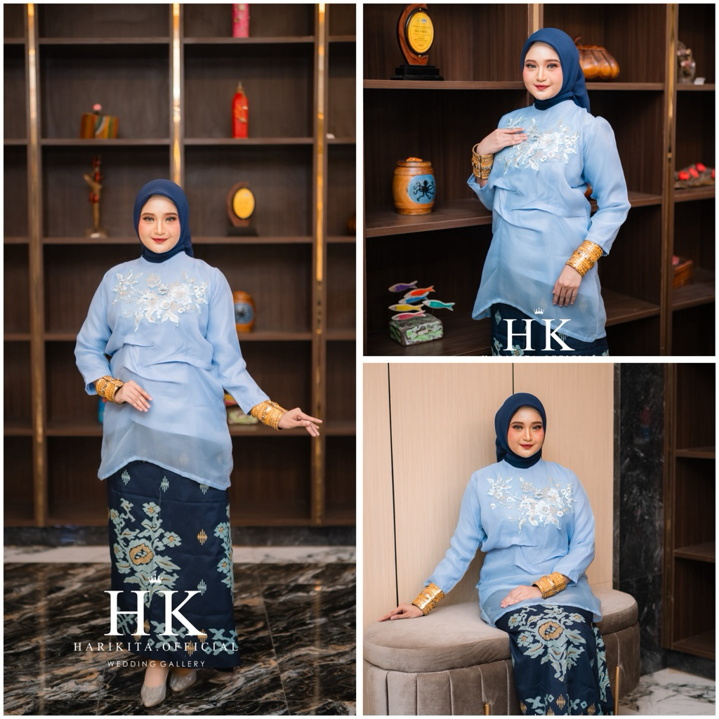 Baju Bodo Organza Renda Bunga