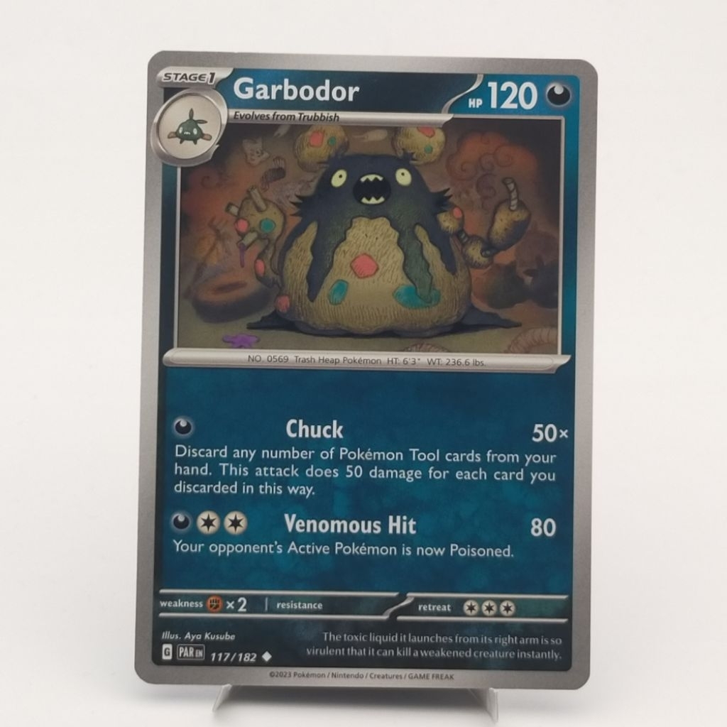 Kartu TCG Pokemon EN Original Garbador PAR 117/182