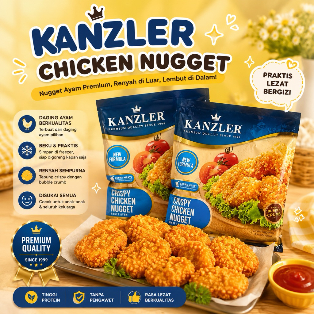 [BOXA] Kanzler Crispy Chicken Nugget Dan Sosis Ayam Instant Area Surabaya