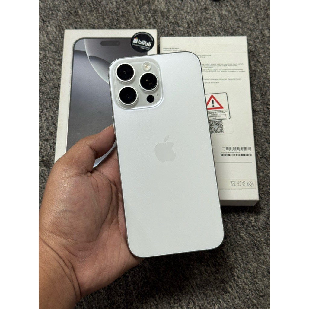 iphone 16 pro max 256gb ibox second white titanium