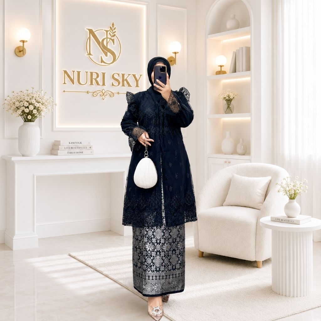 Nuri Sky Official - Kebaya Zakia - Pakaian Wanita - Pakaian Tradisional - Baju Kebaya Terbaru - Sete