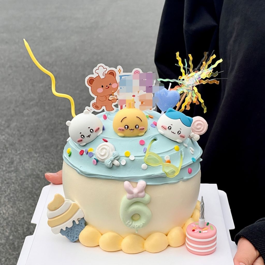 Topper head sanrio cake my melody lotso cinnamoroll pooh panda hellokitty lina bell stella lou tulis