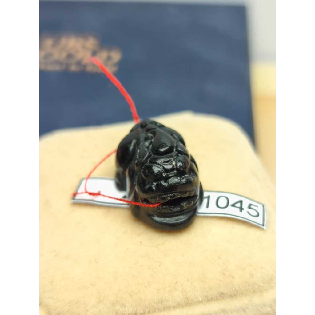 Liontin Giok Black Jadeite Jade Ukir Pixiu 100% Natural Jade