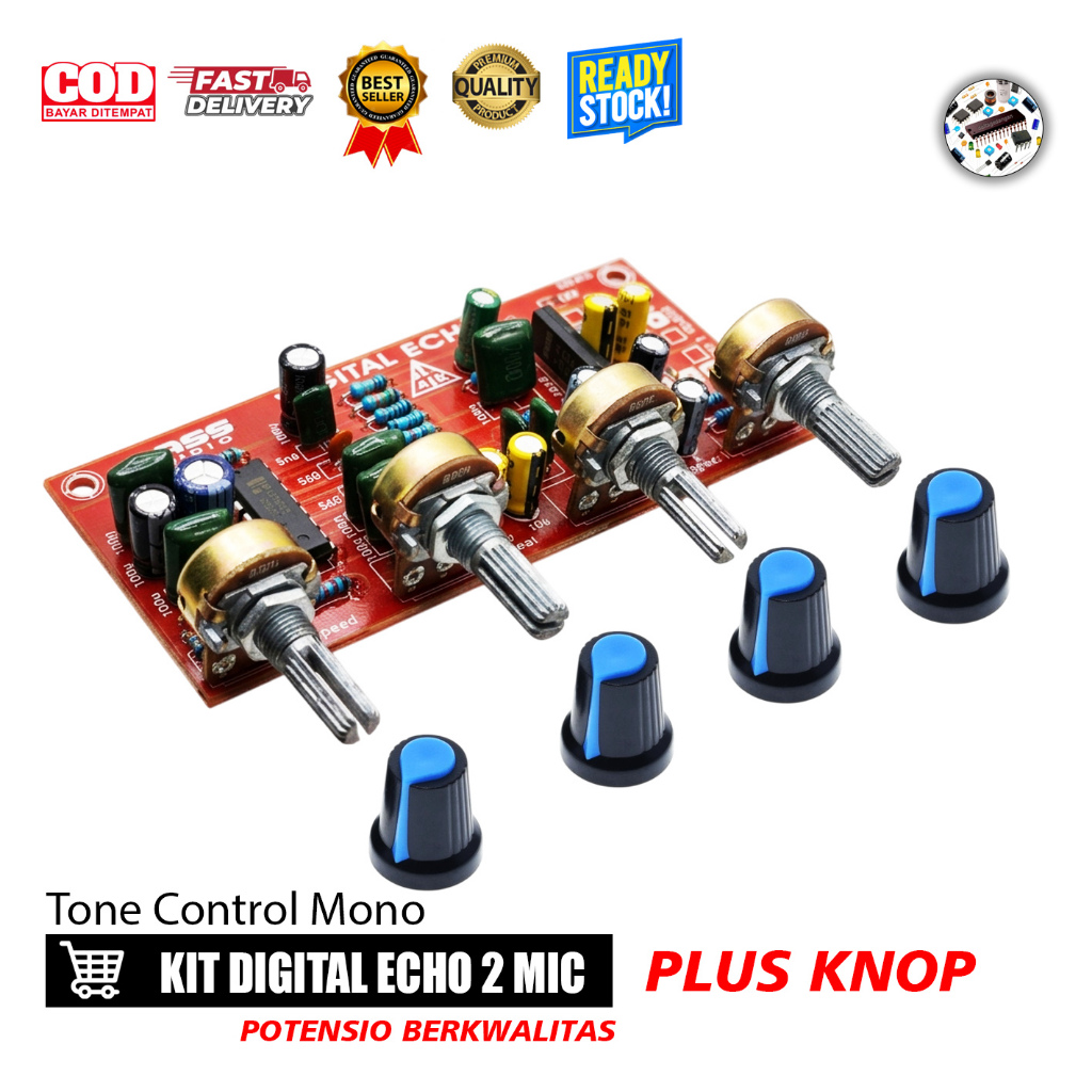 KIT SUPER DIGITAL ECHO REPEAT+ 2 MIC digital echo repeat 2mic seperti DTK / tunersys