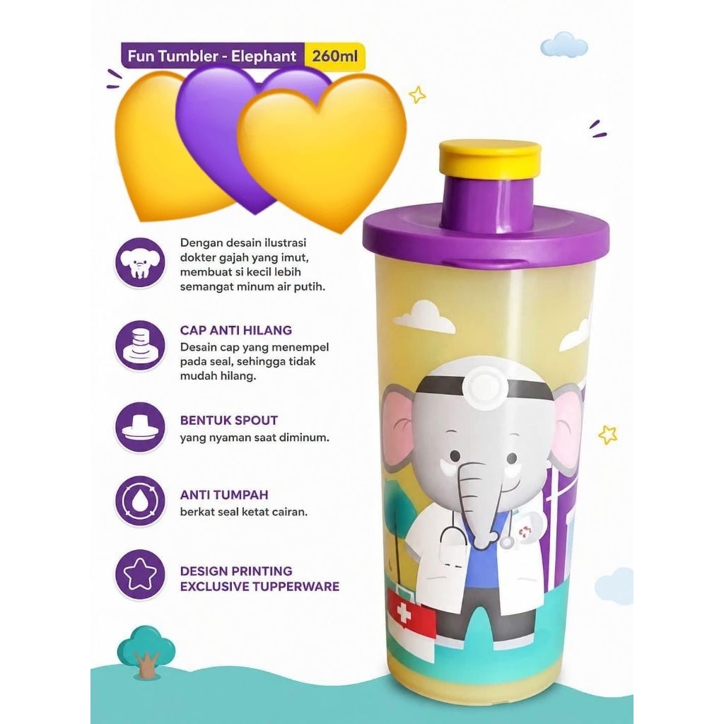 Fun Tumbler Tupperware 260 ml