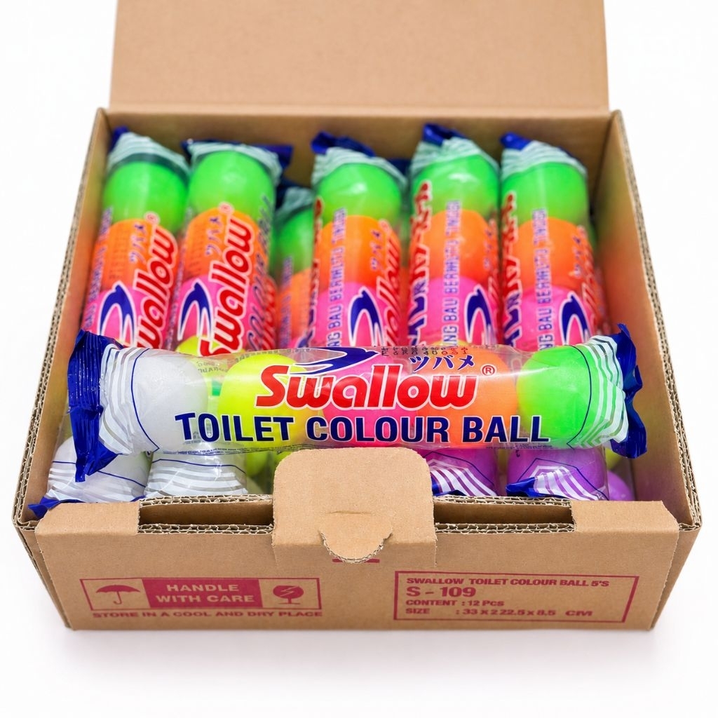 Swallow Toilet Colour Ball (5pcs) BAGUS BGS-S-109 Kamper Kapur Barus Kamar Mandi Toilet Bola Warna A