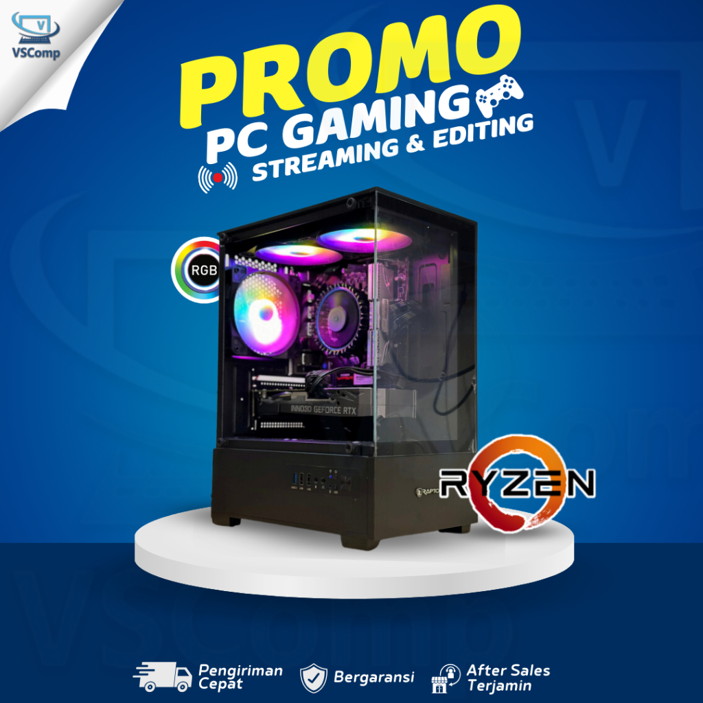 PC Gaming AMD Ryzen 7 5700G 16GB with Radeon Graphics Onboard