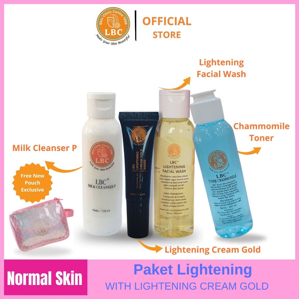 Paket Skincare - LBC Super Lightening for Normal Skin (FREE POUCH)