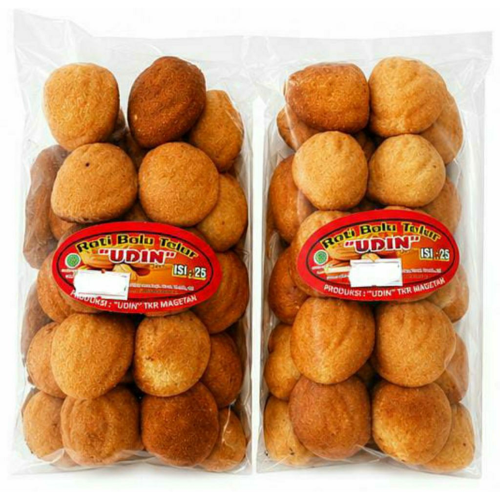 Roti Bolu Telur/Bolu Udin/Bolu Basah Enak, Manis, Gurih Isi 25 Oleh-oleh Khas Madiun/Magetan