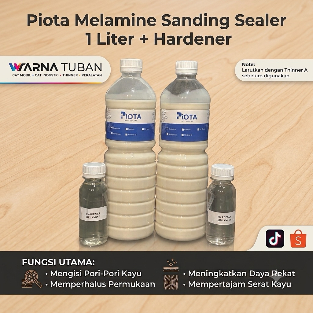 Piota Melamine Sanding Sealer 1 Liter // Sanding Sealer Kayu Piota