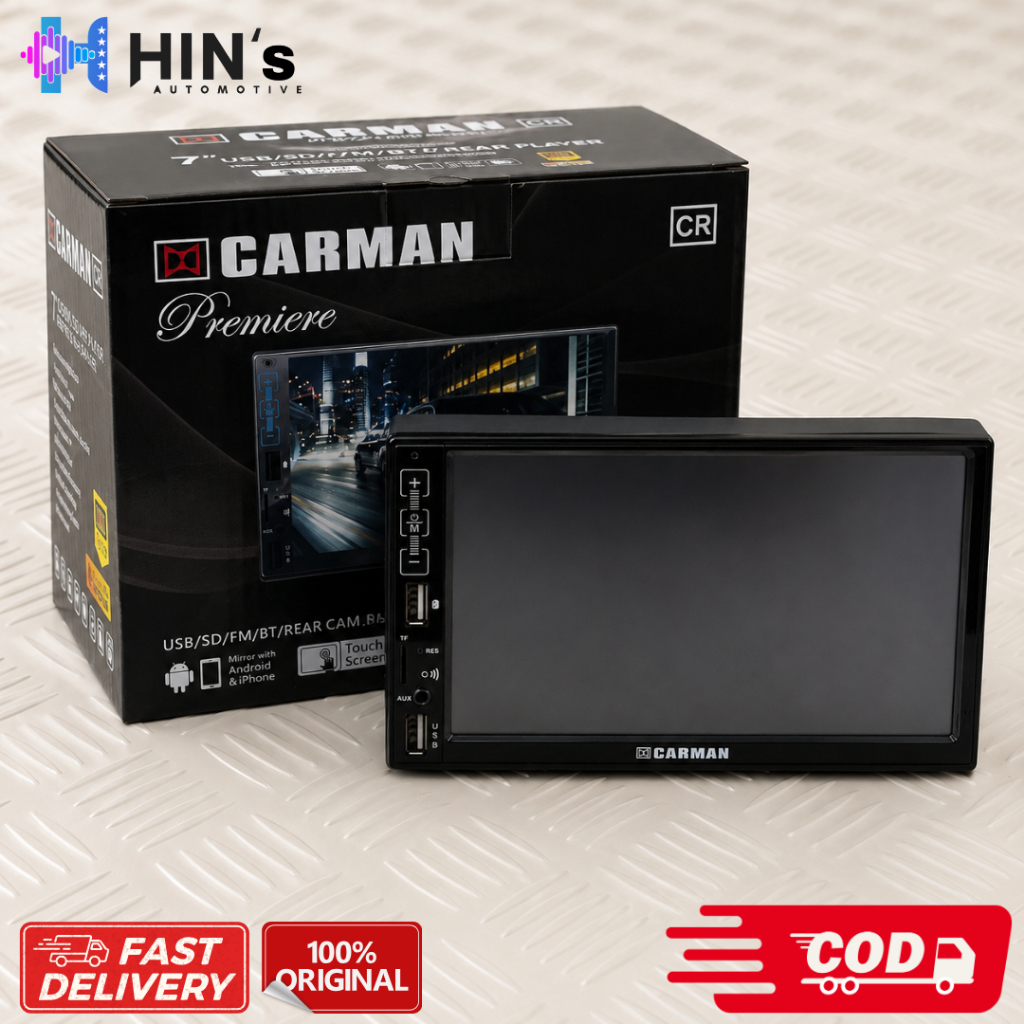 DECKLESS CARMAN PREMIERE 7" CAR DUAL DIN MP5 PLAYER