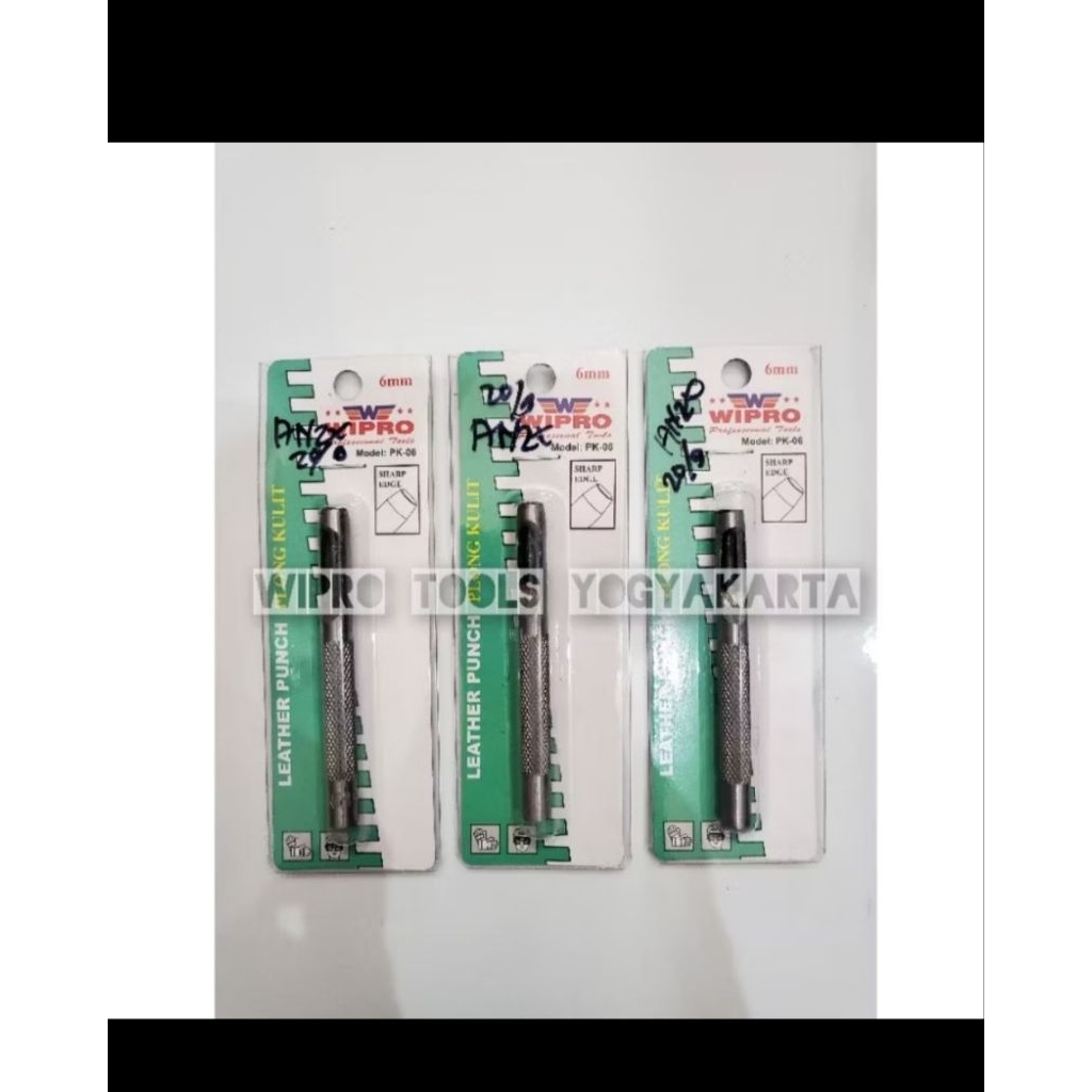 Wipro Plong Kulit / Plong Gasket Kulit / Alat Pembolong Setreng PK06 - PK12 / Plong Pembolong Setren