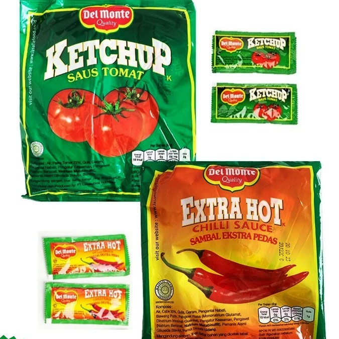 1 PACK Saos Sambal Saos Tomat Del Monte MC Lewis Sasa Saus Sambal Tomat Sachet Delmonte Extra Hot - 