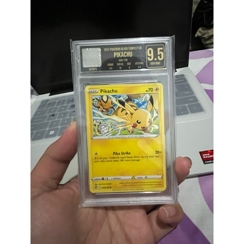 slab egs 9 pikachu silver tempest