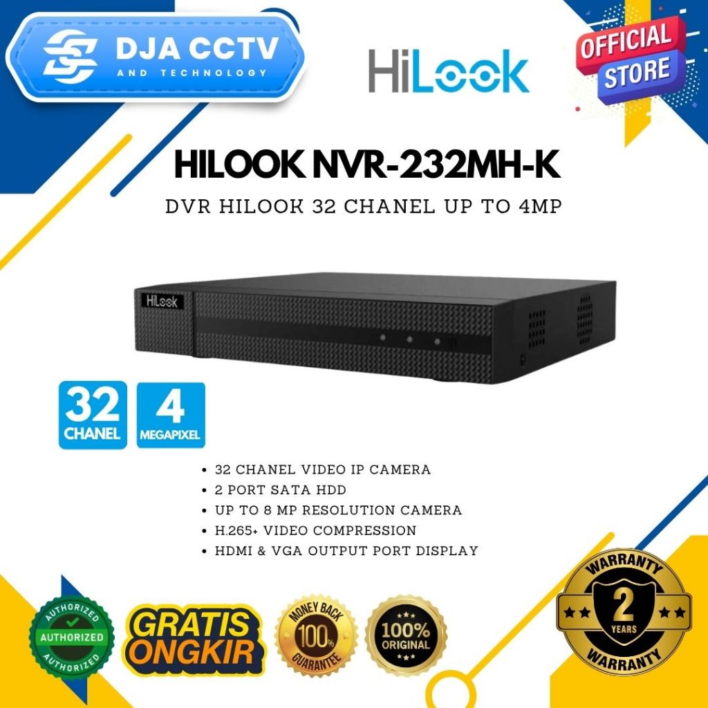 HILOOK NVR-232MH-K 32-ch 1U 4K NVR