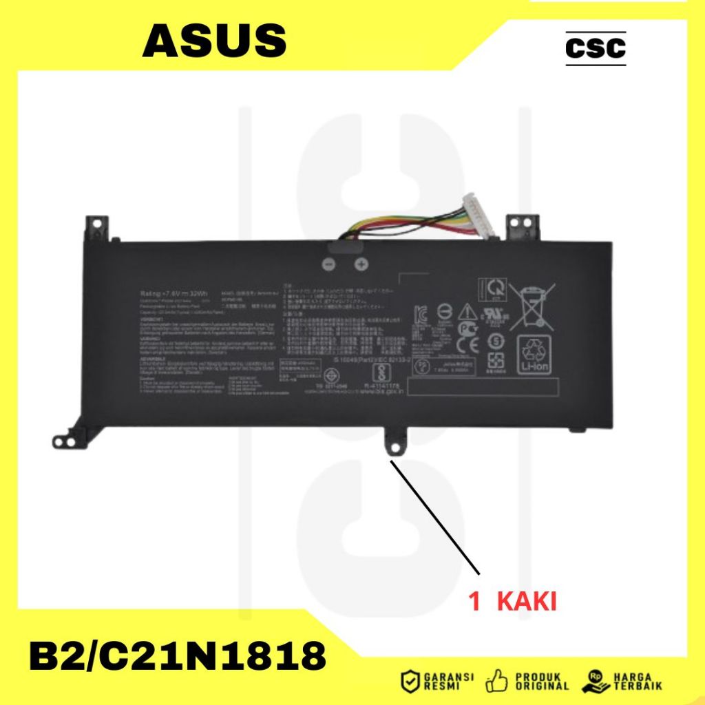 Baterai Laptop Asus VivoBook A412F A412FL X412FL X412 A412DA A412D -NEW