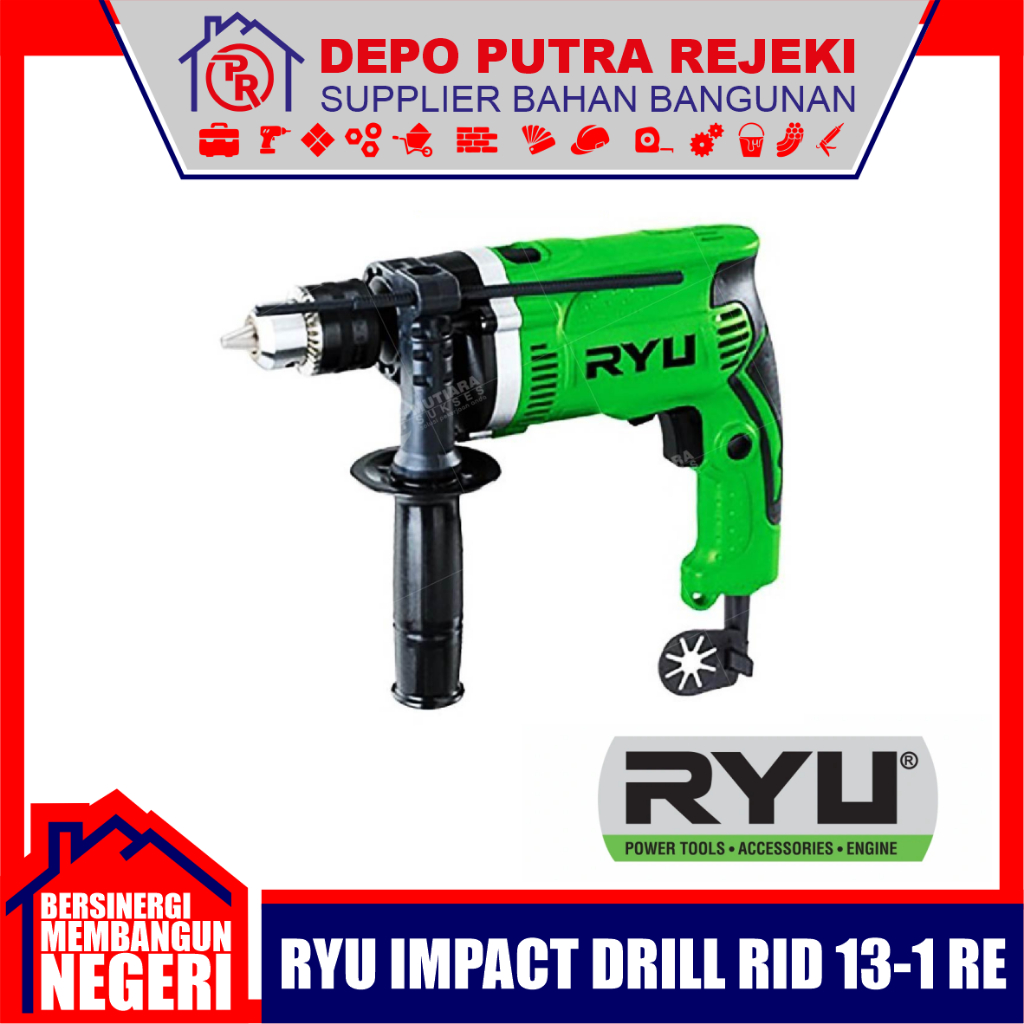RYU IMPACT DRILL MESIN BOR LISTRIK RID 13-1RE