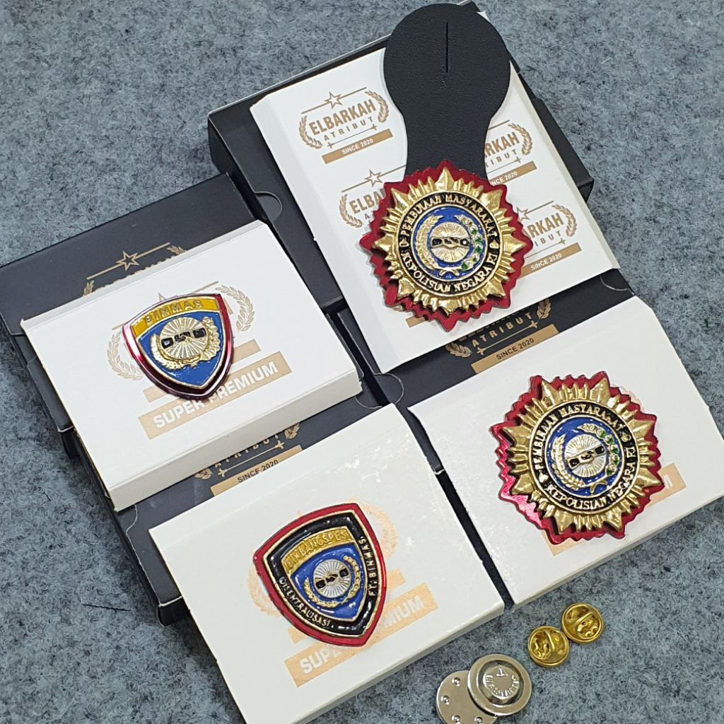 Pin Binmas / Roda Binmas / Roda Binmas Gantung / Pin Dikbangspes ft Binmas Atribut Polri Exclusive