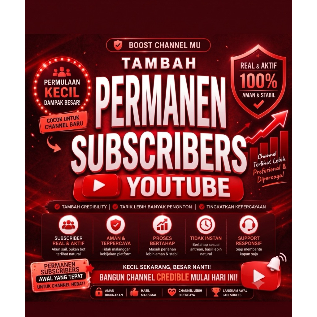 SUBSCRIBE YOUTUBE PERMANEN