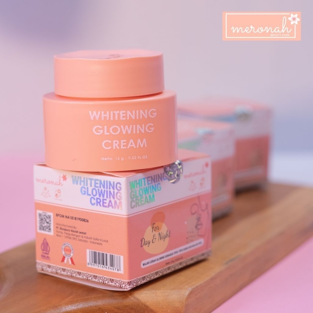 MERONAH WHITENING GLOWING CREAM - krim glowing - krim flek - krim pemutih BPOM