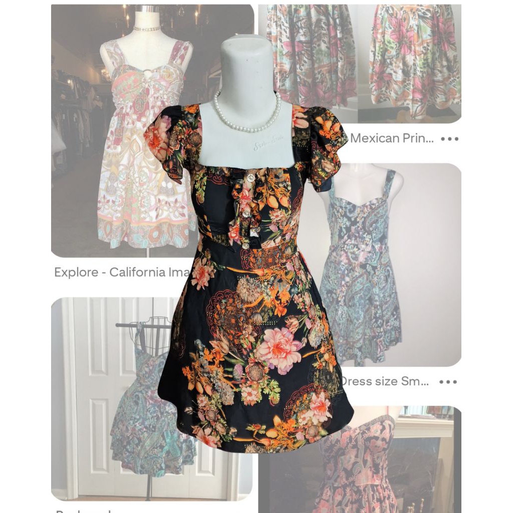 bohemian dress / summer dress / babydoll vintage dress / off shoulder dress