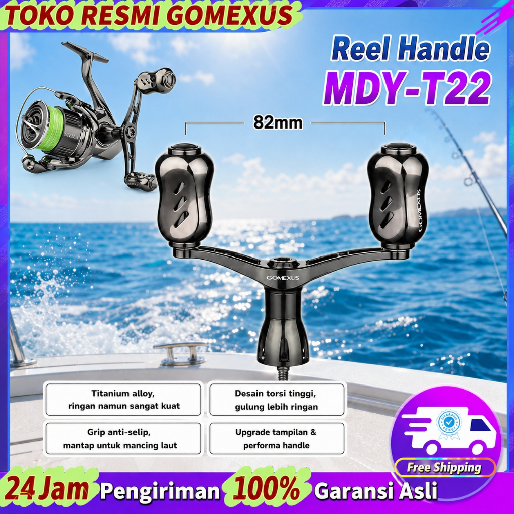 Gomexus Twin Handle Reel Pancing 82mm  Berlaku untuk  spinning universal untuk kiri dan kanan mengur