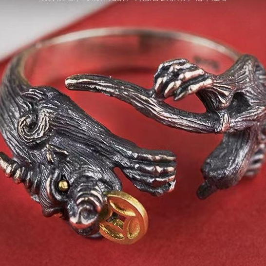 Cincin Pixiu Terbuka Vintage