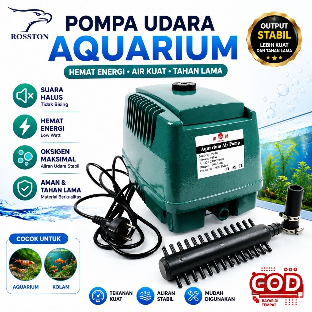 Mesin Gelembung Pompa Udara Aerator Low Noise Yamano LP 40 LP 60 LP 100