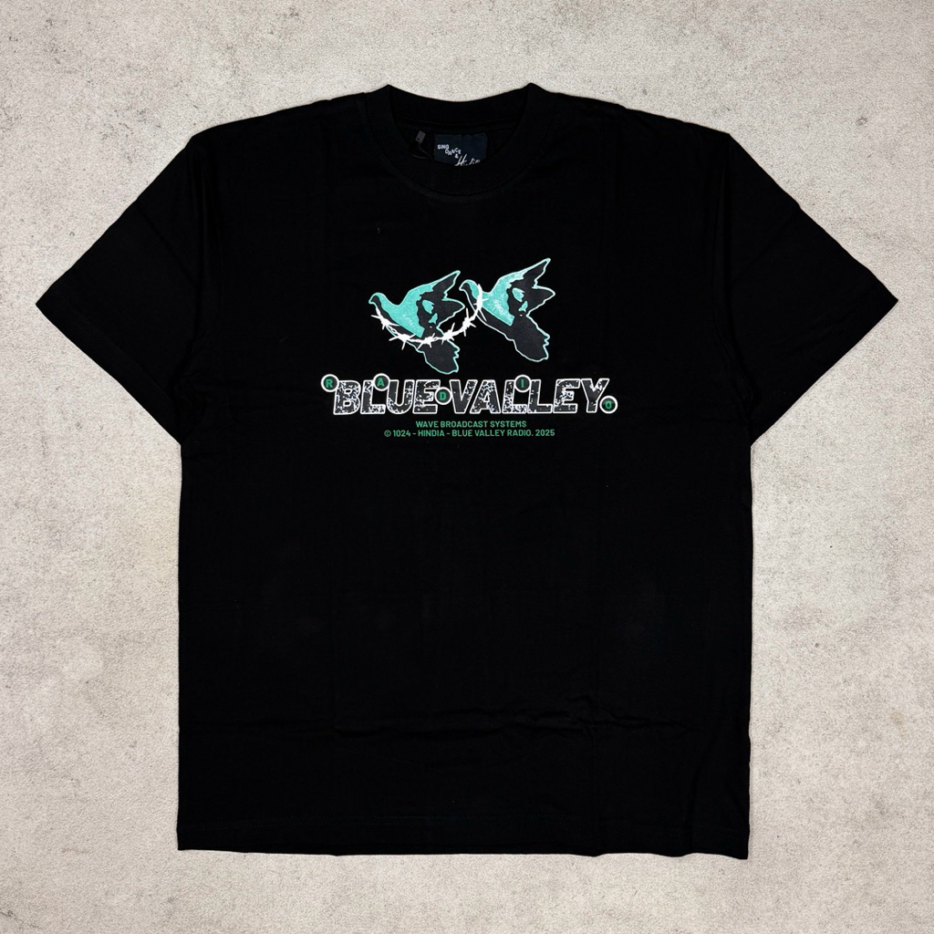 HINDIA - BLUE VALLEY RADIO | Tshirt Black Moones Original Merchandise