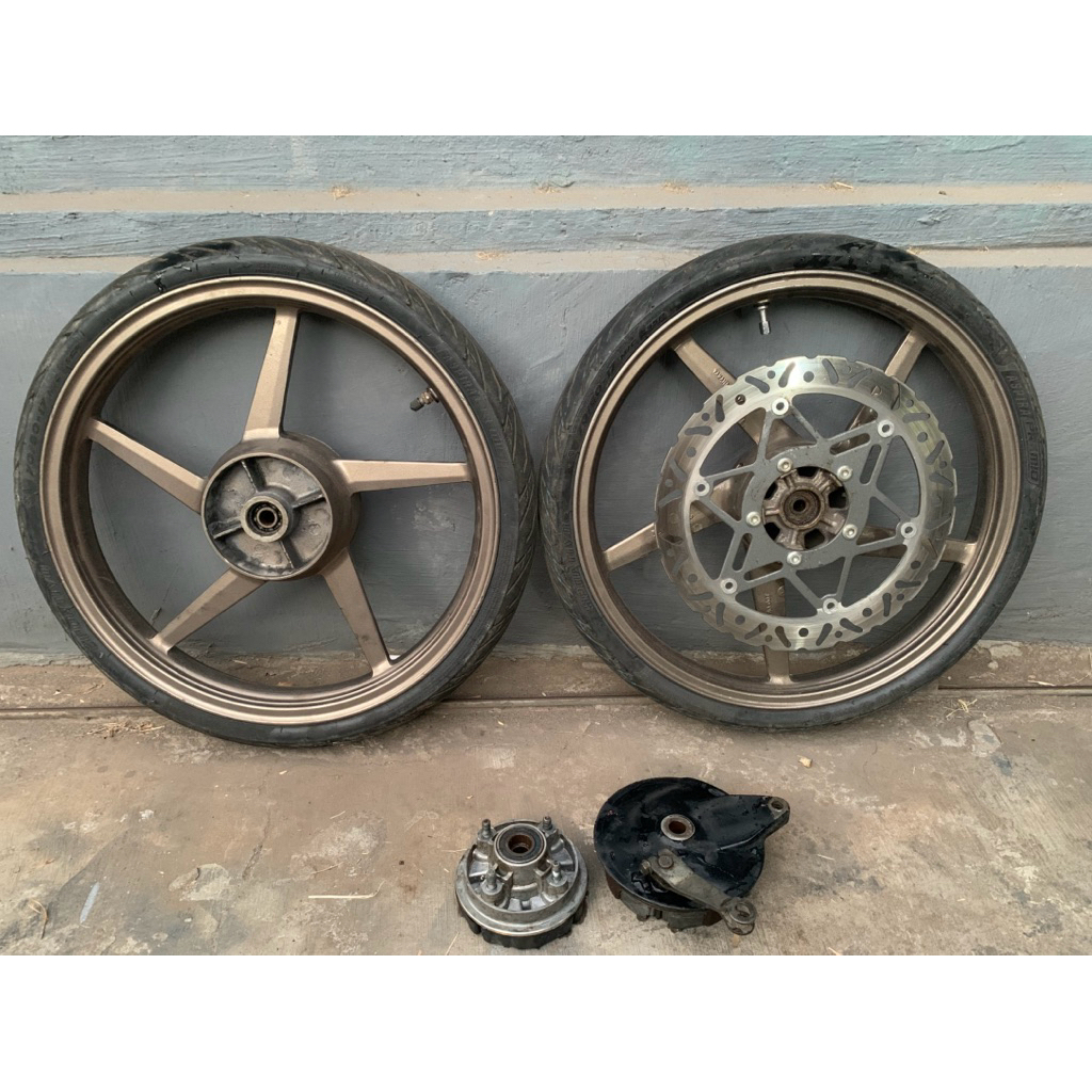 velg yamah Enkei roda set pnp cb gl mp tiger original sudah bubut set ban tinggal pakai