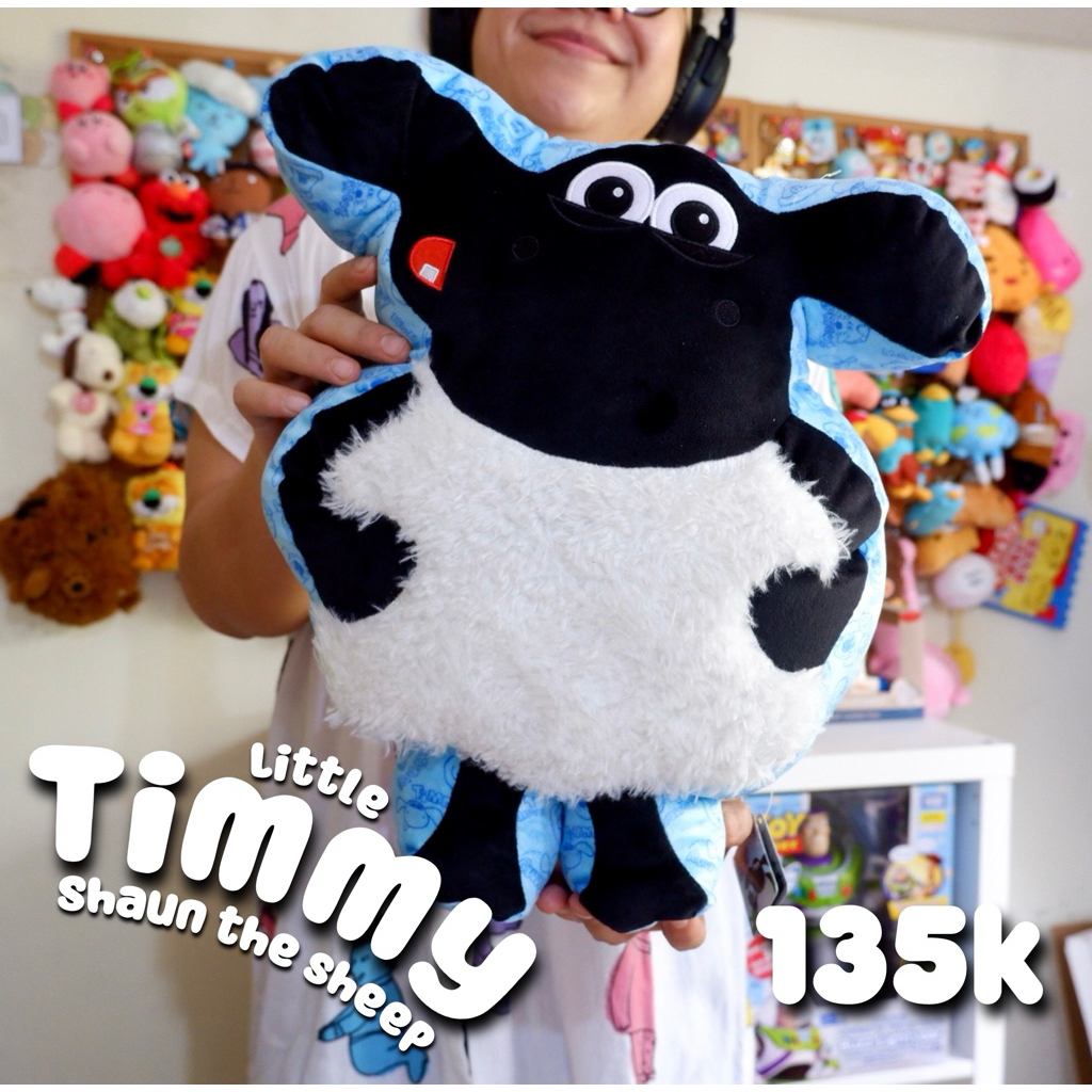 (+ADMIN) SHAUN THE SHEEP LITTLE TIMMY PLUSH CUSHION BANTAL BONEKA TIMMY TIME ANAK LUCU DOMBA KECIL