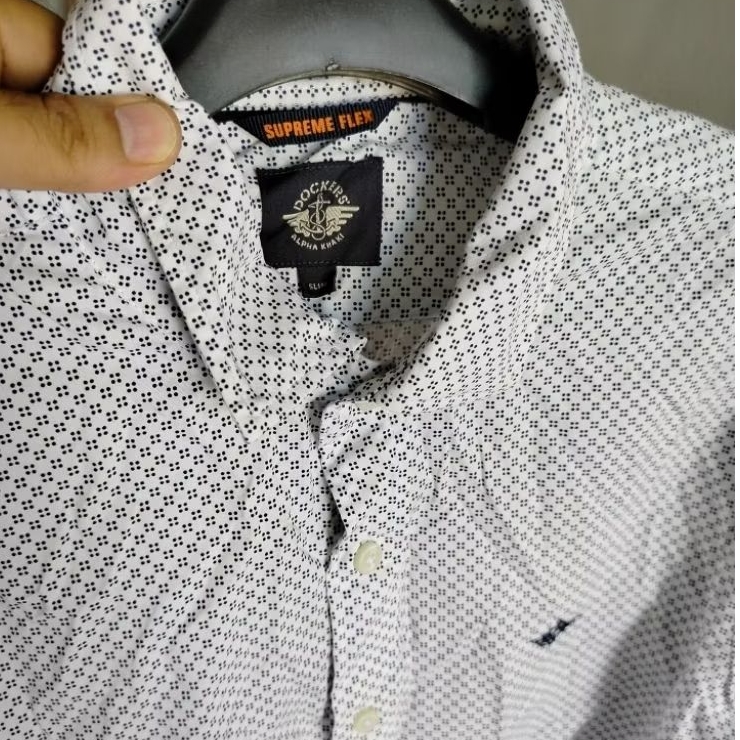 kemeja slim fit Stretch pria dockers branded