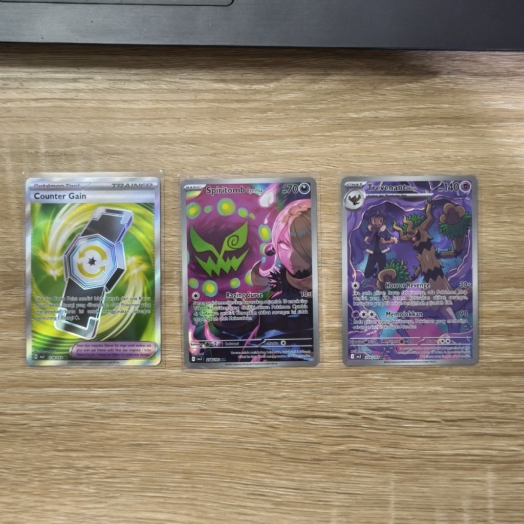 Paket 3 Kartu Pokemon AR & SR Stellar Miracle Spiritomb Cynthia Ori