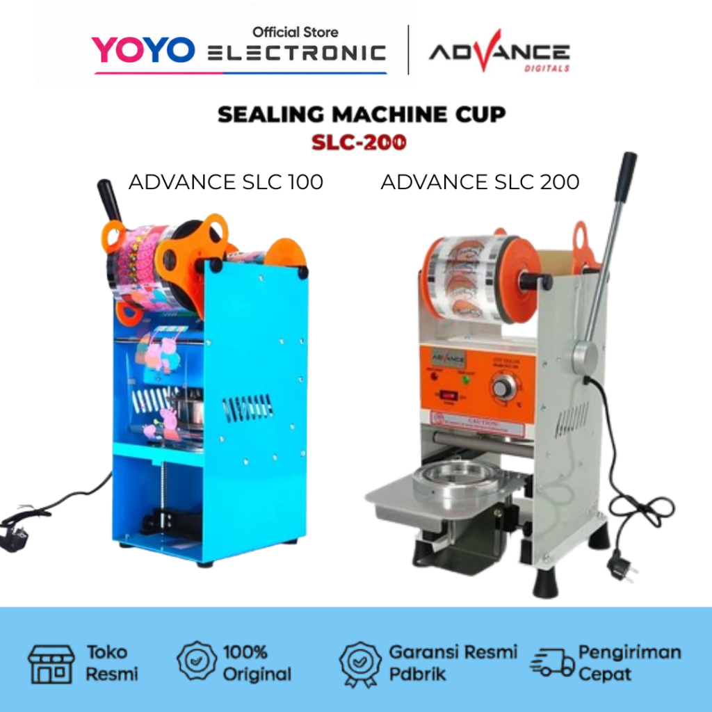 Mesin Cup Sealer Advance SLC 100 Mesin Press Gelas Plastik 22oz 18oz 16oz 14oz 12o